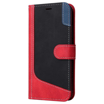 For iPhone 16 Pro Max Case with Hand Strap 3-color Splicing Leather Wallet Phone Cover