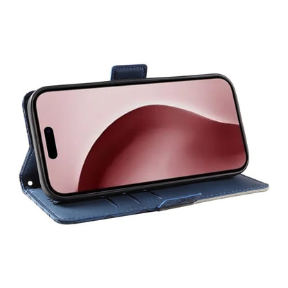 For iPhone 16 Pro Case Rhombus Grid PU Leather Wallet Mobile Phone Cover