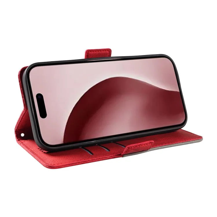 For iPhone 16 Pro Case Rhombus Grid PU Leather Wallet Mobile Phone Cover