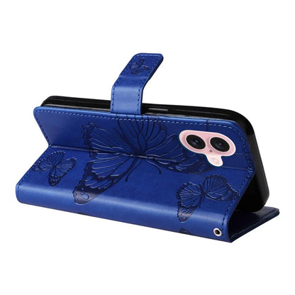 KT Imprinting Flower Series-2 For iPhone 16 Wallet Case Protective Leather Flip Cover