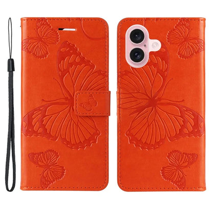 KT Imprinting Flower Series-2 For iPhone 16 Wallet Case Protective Leather Flip Cover