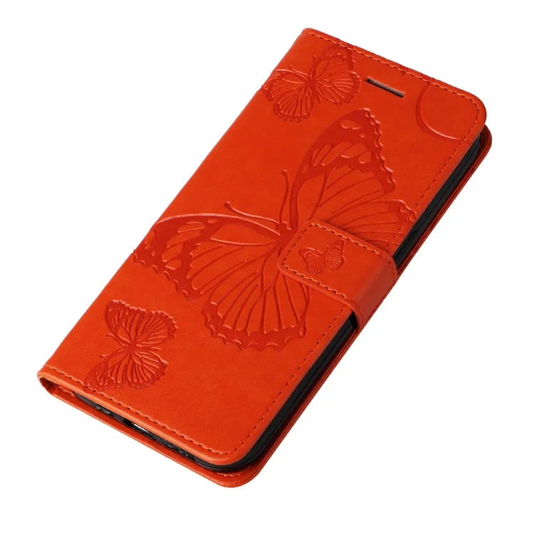 KT Imprinting Flower Series-2 For iPhone 16 Wallet Case Protective Leather Flip Cover