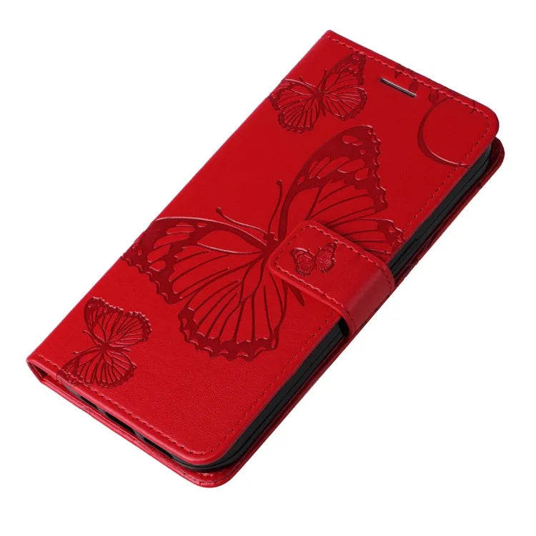 KT Imprinting Flower Series-2 For iPhone 16 Wallet Case Protective Leather Flip Cover