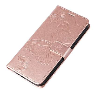 KT Imprinting Flower Series-2 For iPhone 16 Wallet Case Protective Leather Flip Cover