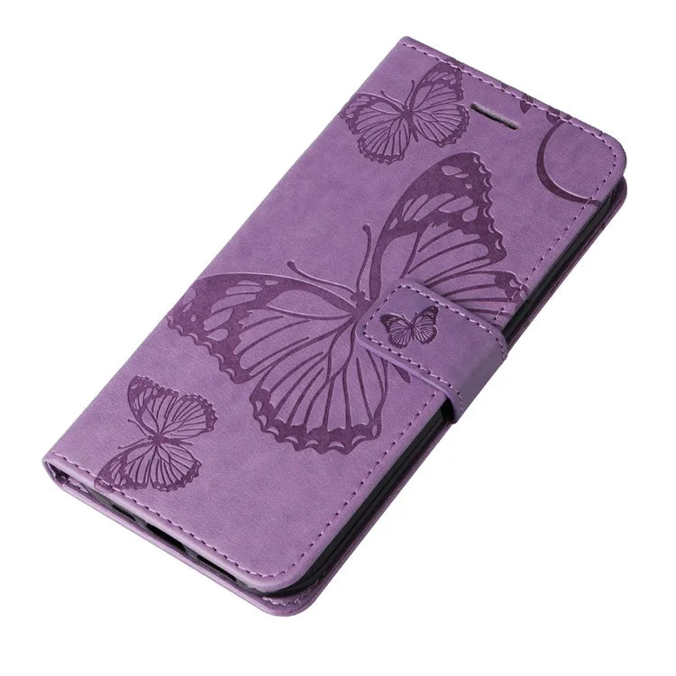 KT Imprinting Flower Series-2 For iPhone 16 Wallet Case Protective Leather Flip Cover