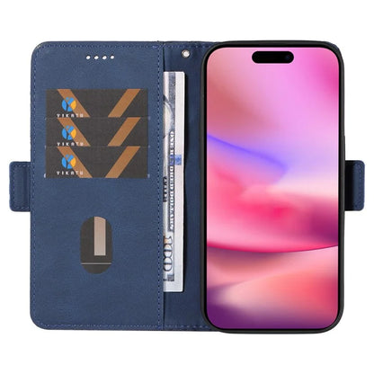 For iPhone 16 Case Folio Leather Phone Cover Rhombus Lattice