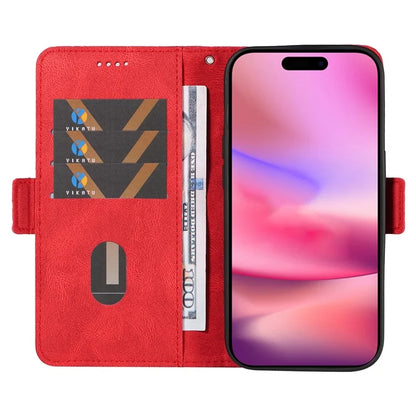 For iPhone 16 Case Folio Leather Phone Cover Rhombus Lattice