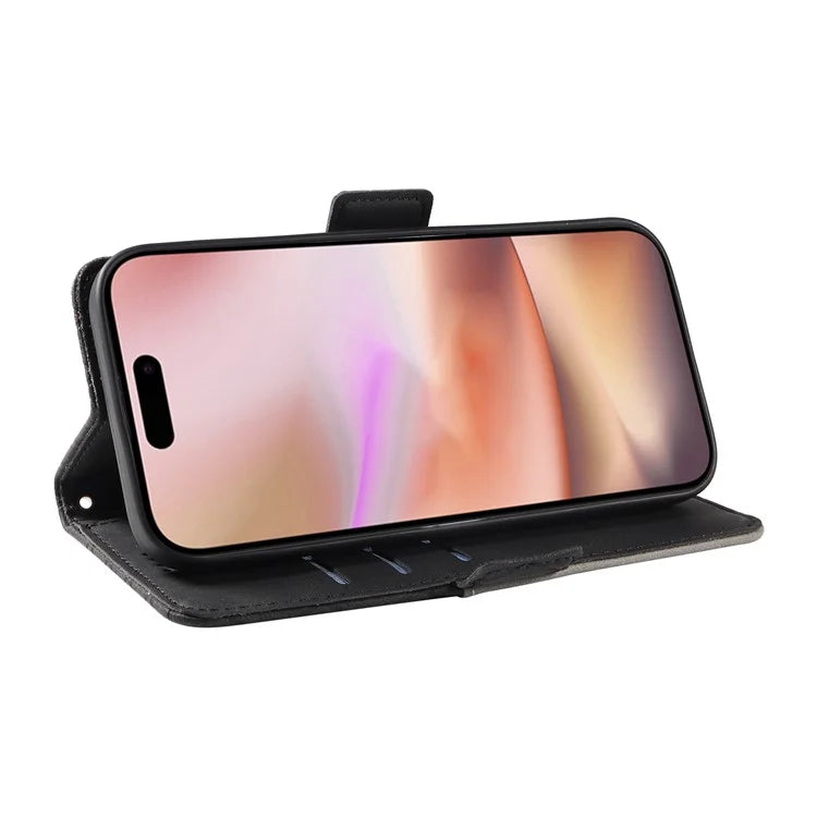 For iPhone 16 Plus Case Rhombus Grid Leather Wallet Phone Cover