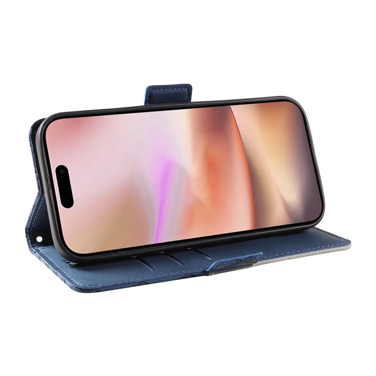 For iPhone 16 Plus Case Rhombus Grid Leather Wallet Phone Cover