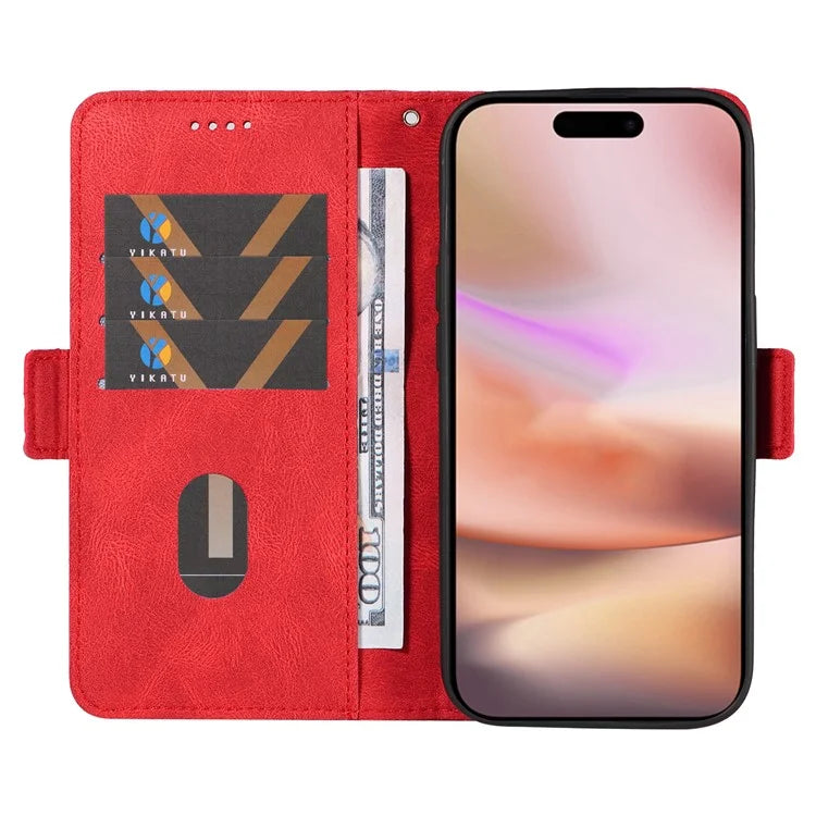 For iPhone 16 Plus Case Rhombus Grid Leather Wallet Phone Cover