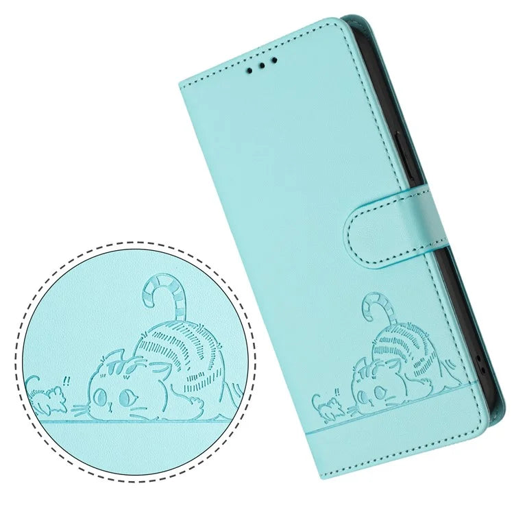 YB Imprinting Series-9 for Google Pixel 8a Case Flip Wallet Leather Phone Cover RFID Blocking