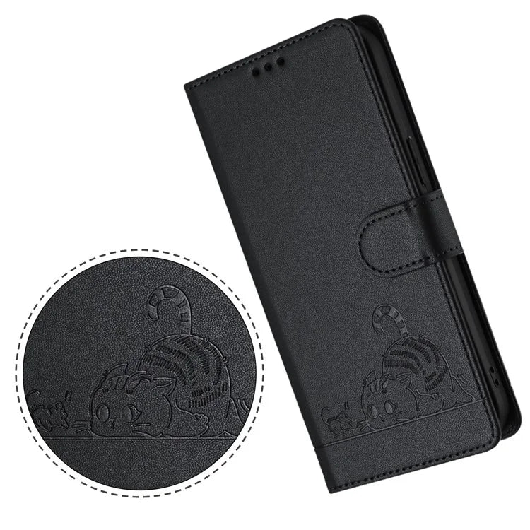 YB Imprinting Series-9 for Google Pixel 8a Case Flip Wallet Leather Phone Cover RFID Blocking