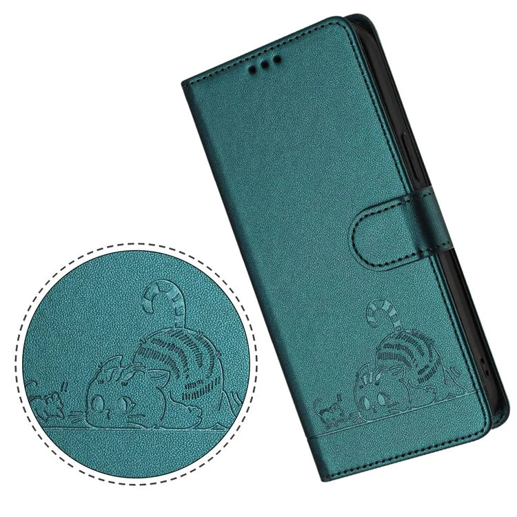 YB Imprinting Series-9 for Google Pixel 8a Case Flip Wallet Leather Phone Cover RFID Blocking