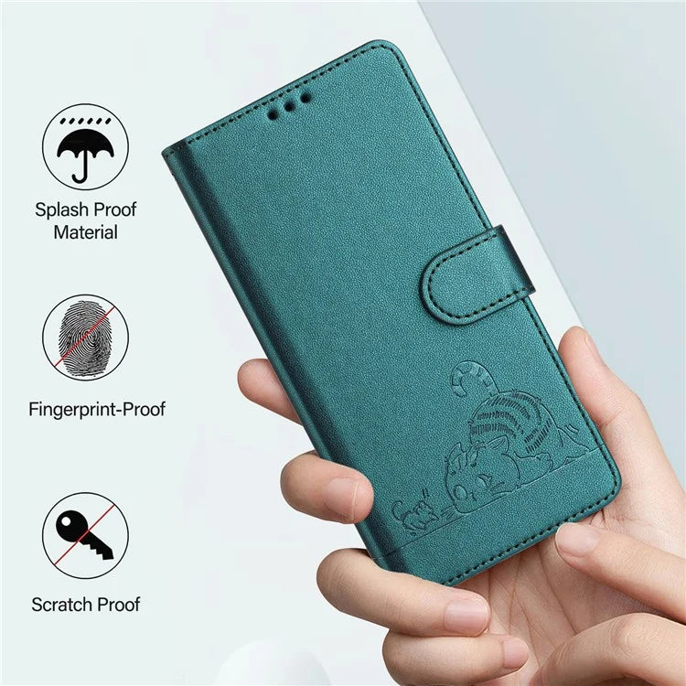 YB Imprinting Series-9 for Google Pixel 8a Case Flip Wallet Leather Phone Cover RFID Blocking