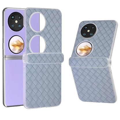 For Huawei Pocket 2 Case Woven Texture Hinge Protection PU+PC Phone Cover