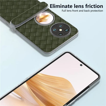 For Huawei Pocket 2 Case Woven Texture Hinge Protection PU+PC Phone Cover