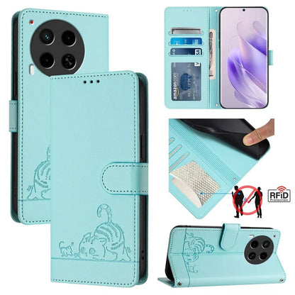 YB Imprinting Series-9 for TECNO Camon 30 4G / Camon 30 5G Leather Case RFID Blocking
