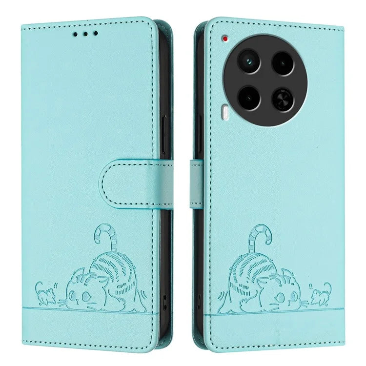 YB Imprinting Series-9 for TECNO Camon 30 4G / Camon 30 5G Leather Case RFID Blocking
