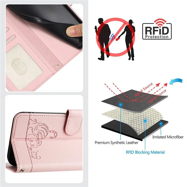 YB Imprinting Series-9 for TECNO Camon 30 4G / Camon 30 5G Leather Case RFID Blocking