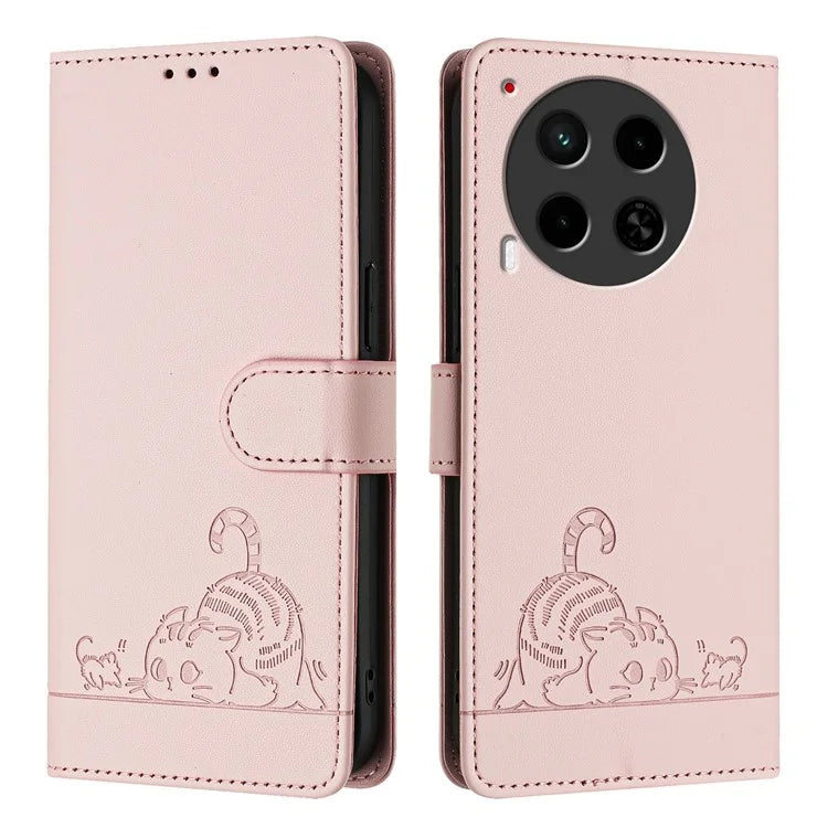 YB Imprinting Series-9 for TECNO Camon 30 4G / Camon 30 5G Leather Case RFID Blocking