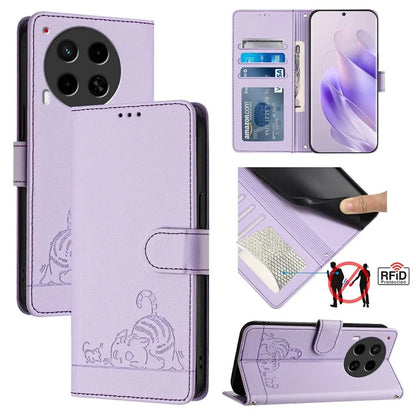 YB Imprinting Series-9 for TECNO Camon 30 4G / Camon 30 5G Leather Case RFID Blocking