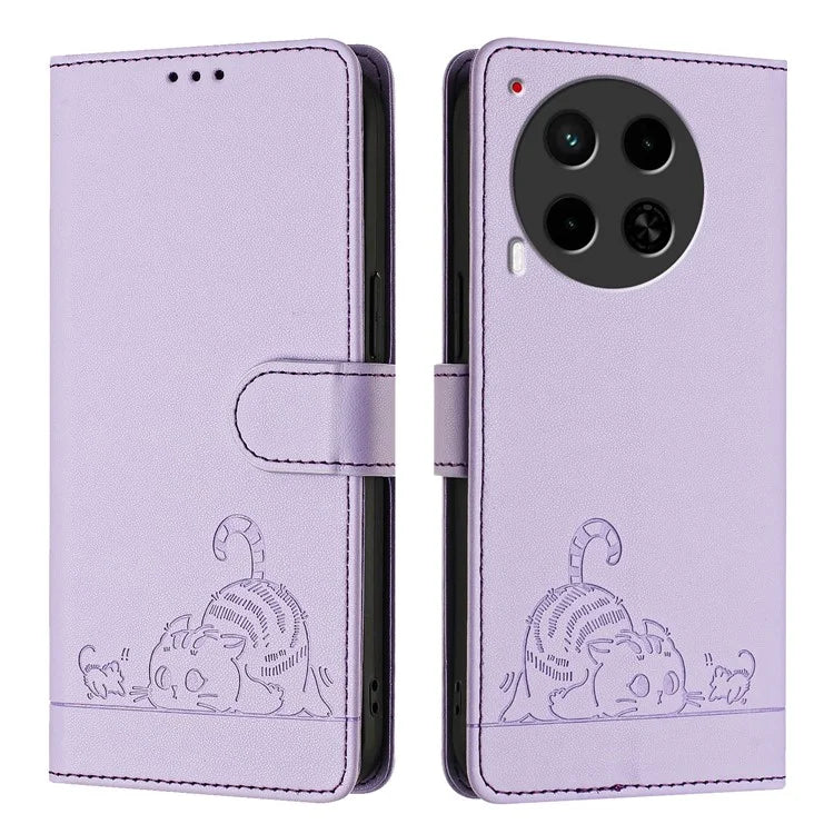 YB Imprinting Series-9 for TECNO Camon 30 4G / Camon 30 5G Leather Case RFID Blocking