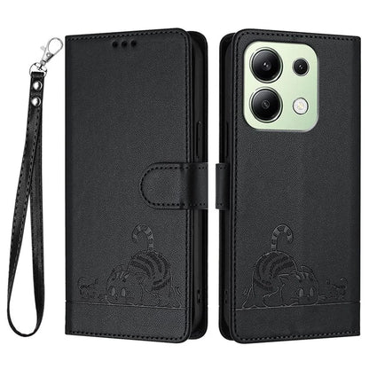 YB Imprinting Series-9 for Xiaomi Redmi Note 13 4G Case Leather Phone Cover with Purse Card Holder