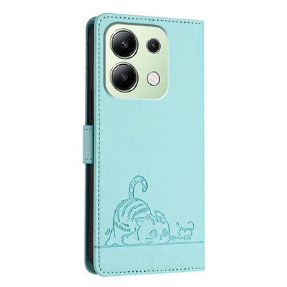 YB Imprinting Series-9 for Xiaomi Redmi Note 13 4G Case Leather Phone Cover with Purse Card Holder