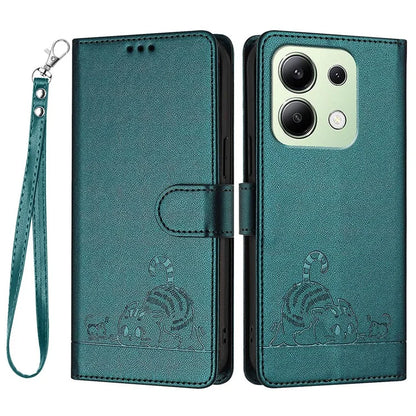 YB Imprinting Series-9 for Xiaomi Redmi Note 13 4G Case Leather Phone Cover with Purse Card Holder