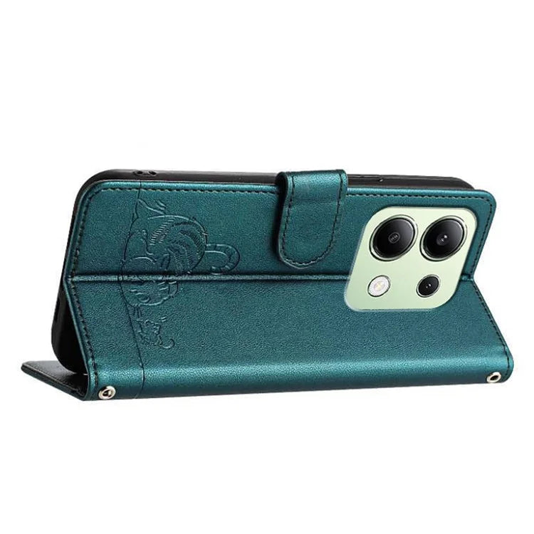 YB Imprinting Series-9 for Xiaomi Redmi Note 13 4G Case Leather Phone Cover with Purse Card Holder