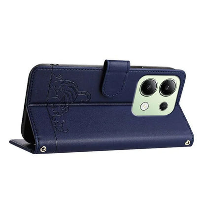 YB Imprinting Series-9 for Xiaomi Redmi Note 13 4G Case Leather Phone Cover with Purse Card Holder