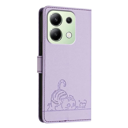 YB Imprinting Series-9 for Xiaomi Redmi Note 13 4G Case Leather Phone Cover with Purse Card Holder