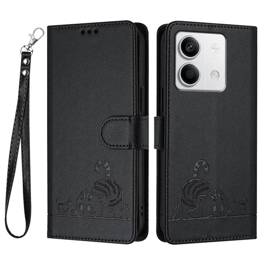 YB Imprinting Series-9 for Xiaomi Redmi Note 13 5G / Note 13 5G (China) Leather Case RFID Blocking Wallet