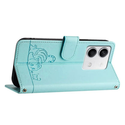 YB Imprinting Series-9 for Xiaomi Redmi Note 13 5G / Note 13 5G (China) Leather Case RFID Blocking Wallet