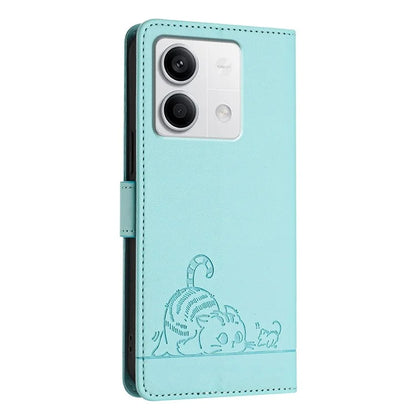 YB Imprinting Series-9 for Xiaomi Redmi Note 13 5G / Note 13 5G (China) Leather Case RFID Blocking Wallet