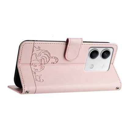 YB Imprinting Series-9 for Xiaomi Redmi Note 13 5G / Note 13 5G (China) Leather Case RFID Blocking Wallet