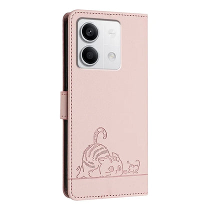 YB Imprinting Series-9 for Xiaomi Redmi Note 13 5G / Note 13 5G (China) Leather Case RFID Blocking Wallet