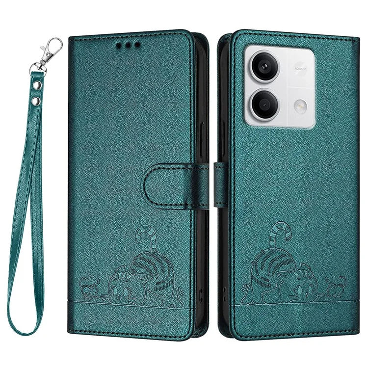 YB Imprinting Series-9 for Xiaomi Redmi Note 13 5G / Note 13 5G (China) Leather Case RFID Blocking Wallet