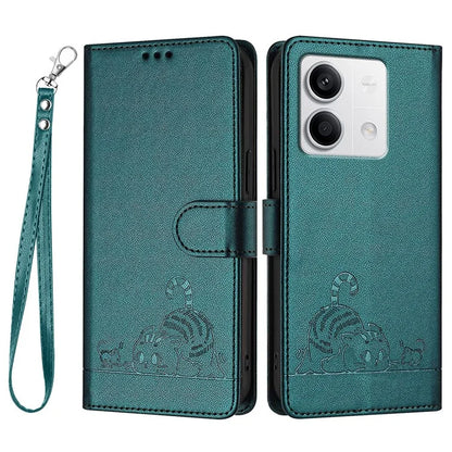 YB Imprinting Series-9 for Xiaomi Redmi Note 13 5G / Note 13 5G (China) Leather Case RFID Blocking Wallet