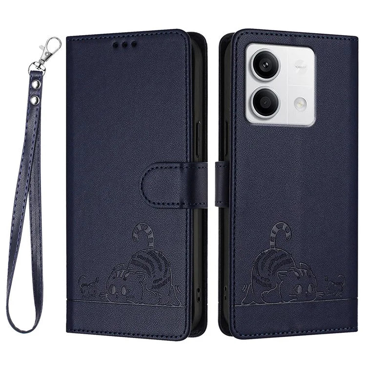 YB Imprinting Series-9 for Xiaomi Redmi Note 13 5G / Note 13 5G (China) Leather Case RFID Blocking Wallet
