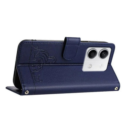 YB Imprinting Series-9 for Xiaomi Redmi Note 13 5G / Note 13 5G (China) Leather Case RFID Blocking Wallet