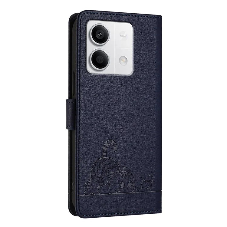 YB Imprinting Series-9 for Xiaomi Redmi Note 13 5G / Note 13 5G (China) Leather Case RFID Blocking Wallet