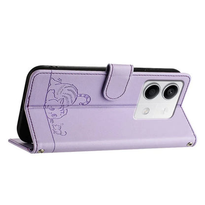 YB Imprinting Series-9 for Xiaomi Redmi Note 13 5G / Note 13 5G (China) Leather Case RFID Blocking Wallet