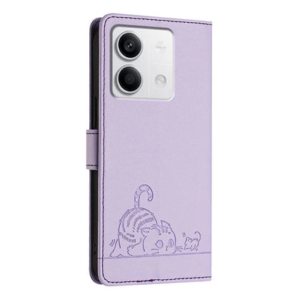 YB Imprinting Series-9 for Xiaomi Redmi Note 13 5G / Note 13 5G (China) Leather Case RFID Blocking Wallet