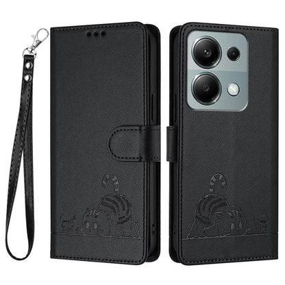YB Imprinting Series-9 for Xiaomi Redmi Note 13 Pro 4G / Poco M6 Pro 4G Case Leather Phone Cover RFID Blocking