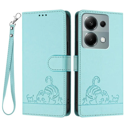 YB Imprinting Series-9 for Xiaomi Redmi Note 13 Pro 4G / Poco M6 Pro 4G Case Leather Phone Cover RFID Blocking
