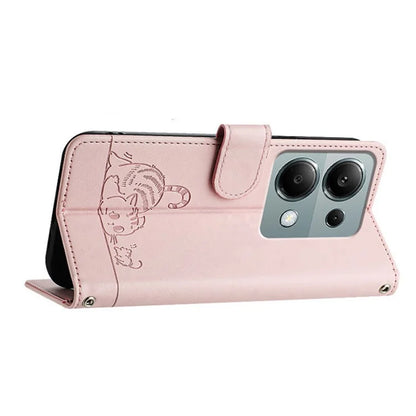 YB Imprinting Series-9 for Xiaomi Redmi Note 13 Pro 4G / Poco M6 Pro 4G Case Leather Phone Cover RFID Blocking