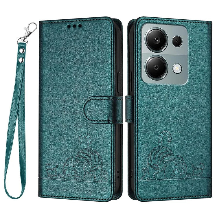 YB Imprinting Series-9 for Xiaomi Redmi Note 13 Pro 4G / Poco M6 Pro 4G Case Leather Phone Cover RFID Blocking