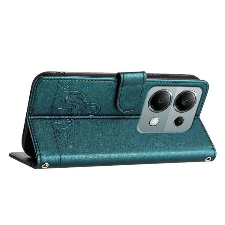 YB Imprinting Series-9 for Xiaomi Redmi Note 13 Pro 4G / Poco M6 Pro 4G Case Leather Phone Cover RFID Blocking