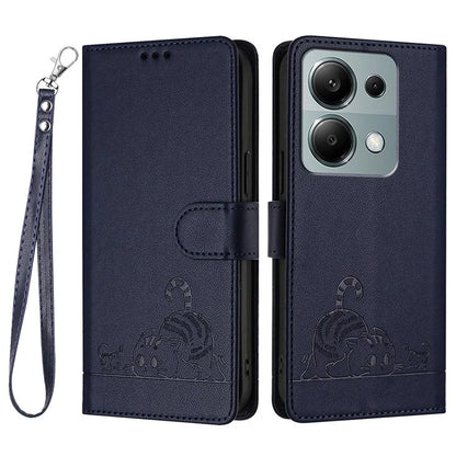 YB Imprinting Series-9 for Xiaomi Redmi Note 13 Pro 4G / Poco M6 Pro 4G Case Leather Phone Cover RFID Blocking